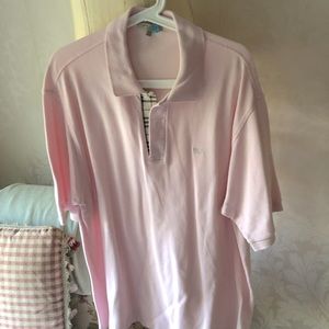 Men’s Burberry light pink polo